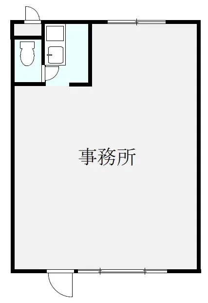 伊豆市熊坂にある貸事務所事務所の間取り図