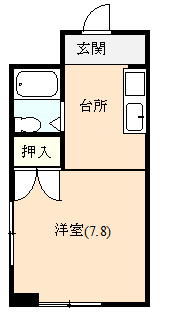 伊豆の国市大仁にあるマンション1Kの間取り図