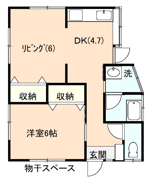 伊豆の国市守木にある貸家一戸建1LDKの間取り図